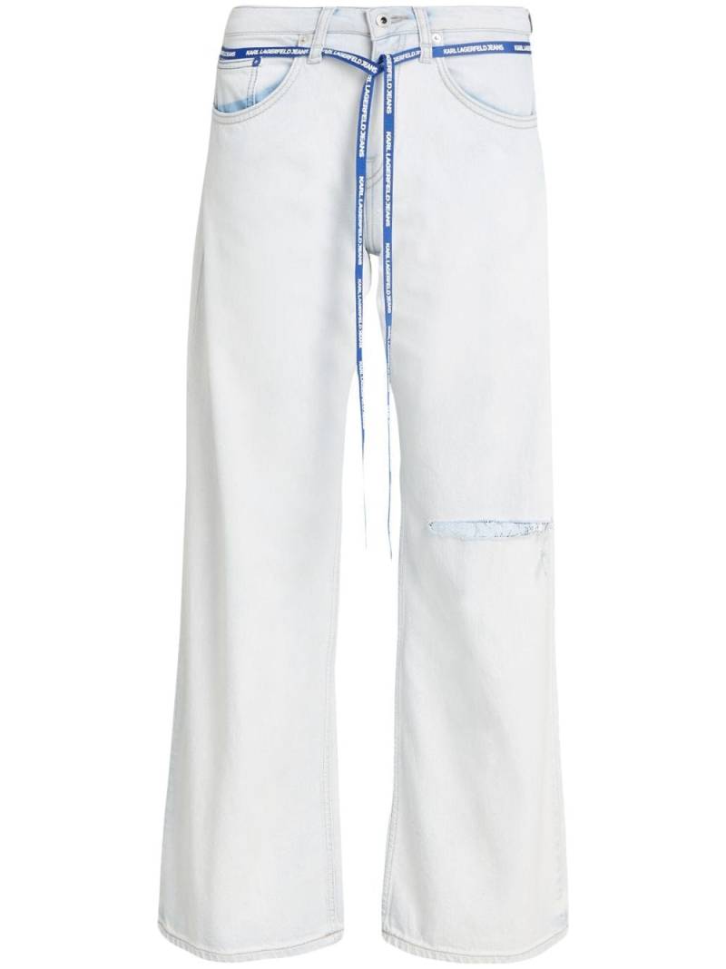 Karl Lagerfeld Jeans low-rise organic cotton jeans - White von Karl Lagerfeld Jeans