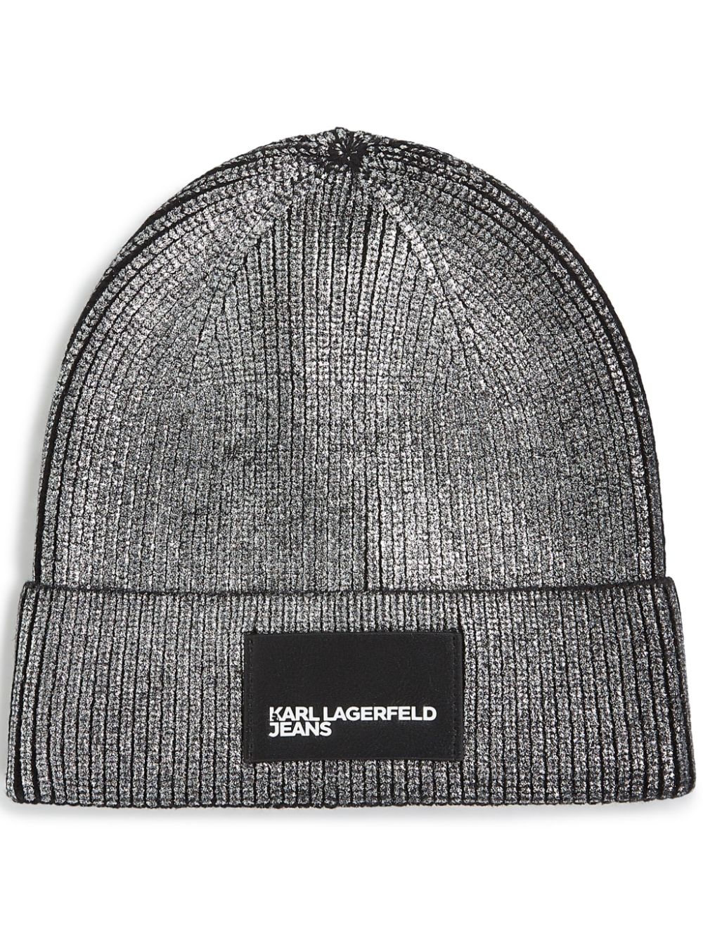 Karl Lagerfeld Jeans metallic beanie hat - Grey von Karl Lagerfeld Jeans