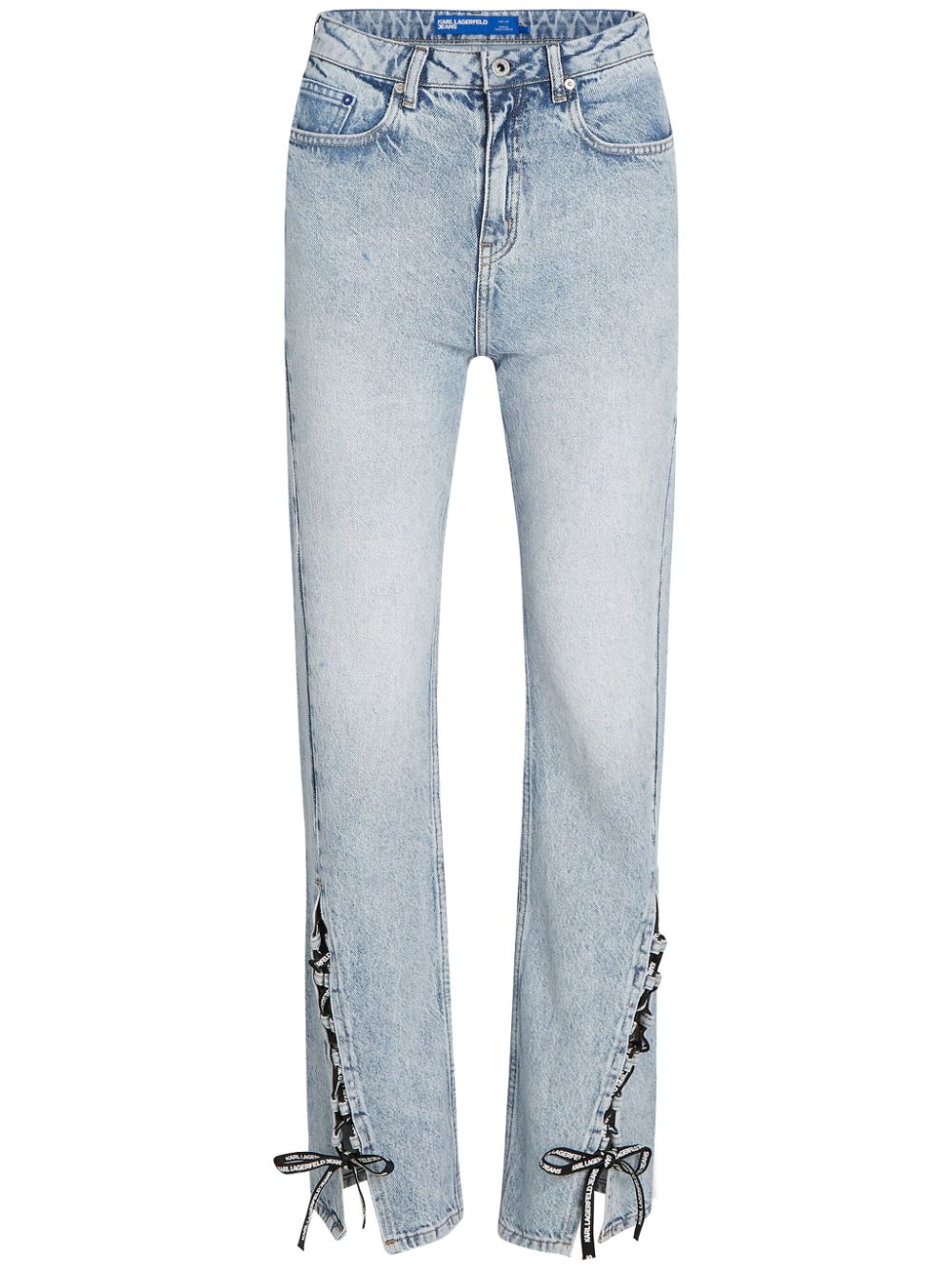 Karl Lagerfeld Jeans high-rise lace-up jeans - Blue von Karl Lagerfeld Jeans