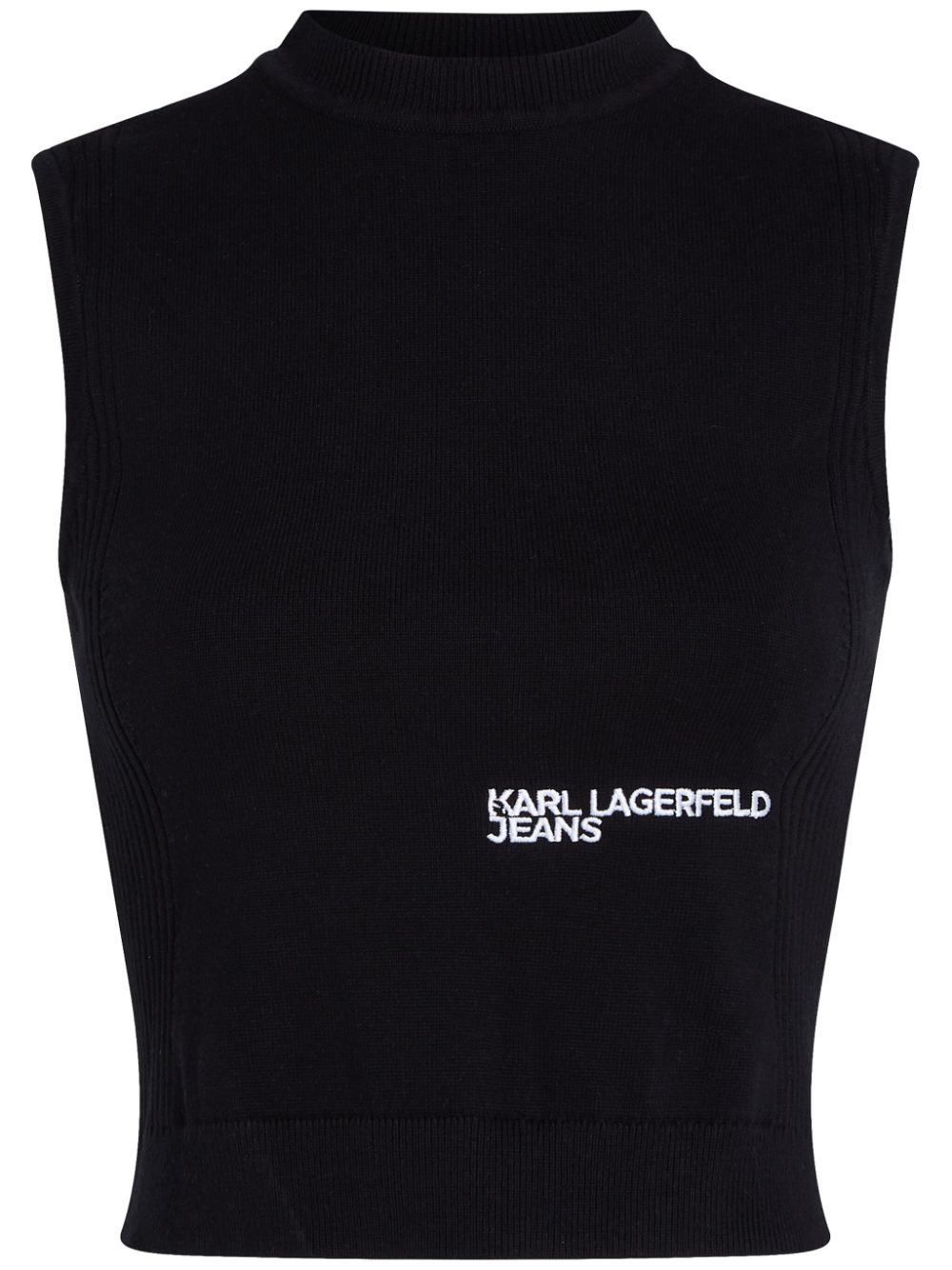Karl Lagerfeld Jeans open-back knitted top - Black von Karl Lagerfeld Jeans