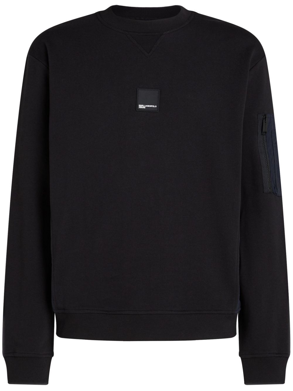 Karl Lagerfeld Jeans panelled cotton sweatshirt - Black von Karl Lagerfeld Jeans