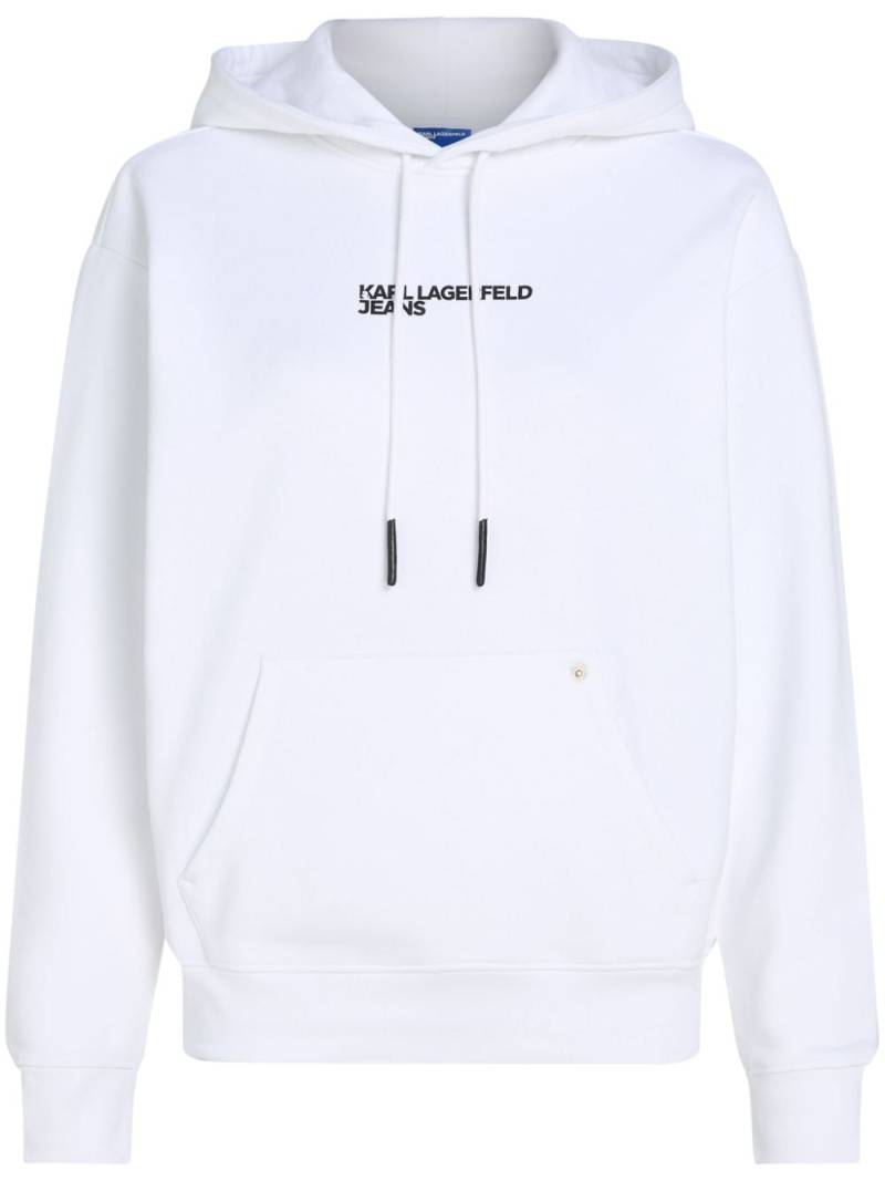 Karl Lagerfeld Jeans face-print hoodie - White von Karl Lagerfeld Jeans