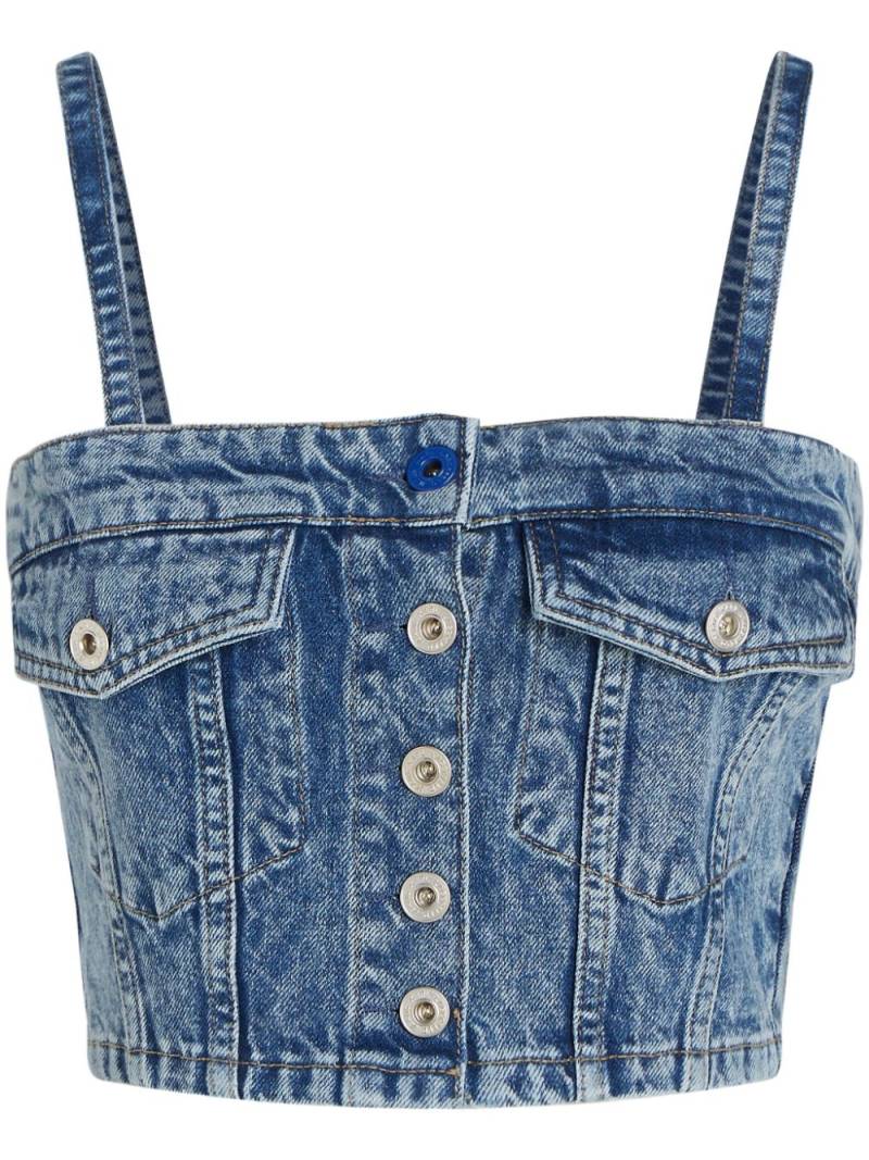 Karl Lagerfeld Jeans denim bandeau top - Blue von Karl Lagerfeld Jeans