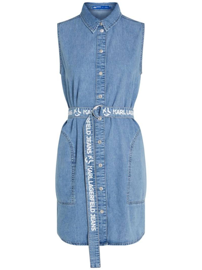 Karl Lagerfeld Jeans sleeveless denim shirt dress - Blue von Karl Lagerfeld Jeans