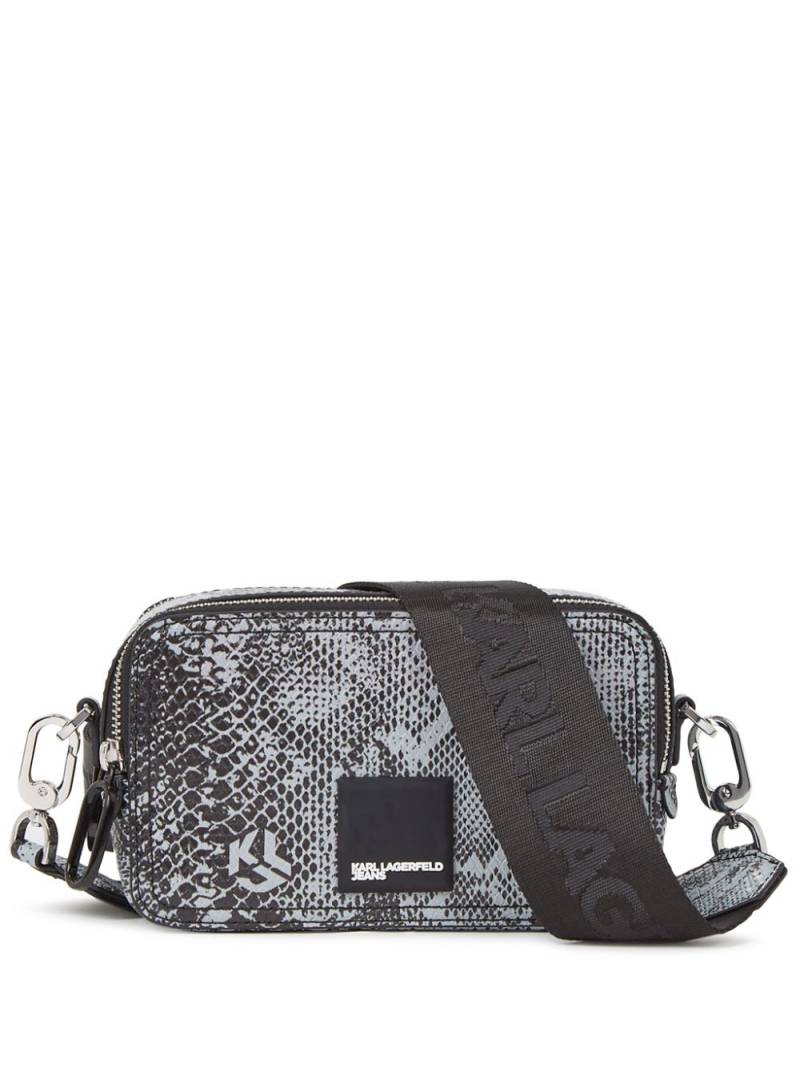 Karl Lagerfeld Jeans snake-effect camera bag - Grey von Karl Lagerfeld Jeans