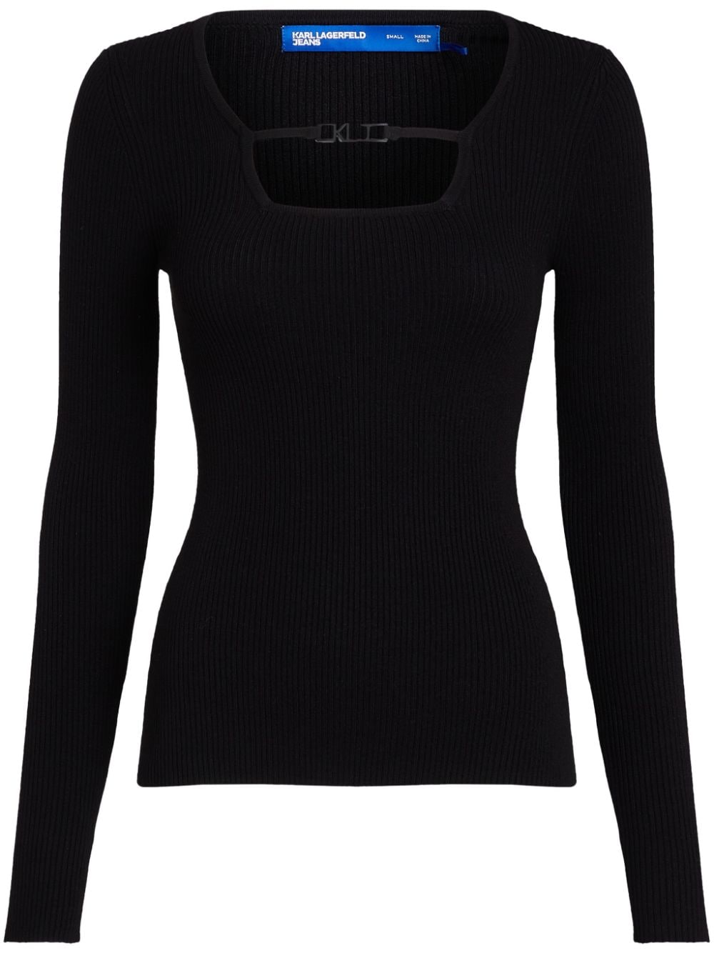 Karl Lagerfeld Jeans square-neck knitted top - Black von Karl Lagerfeld Jeans