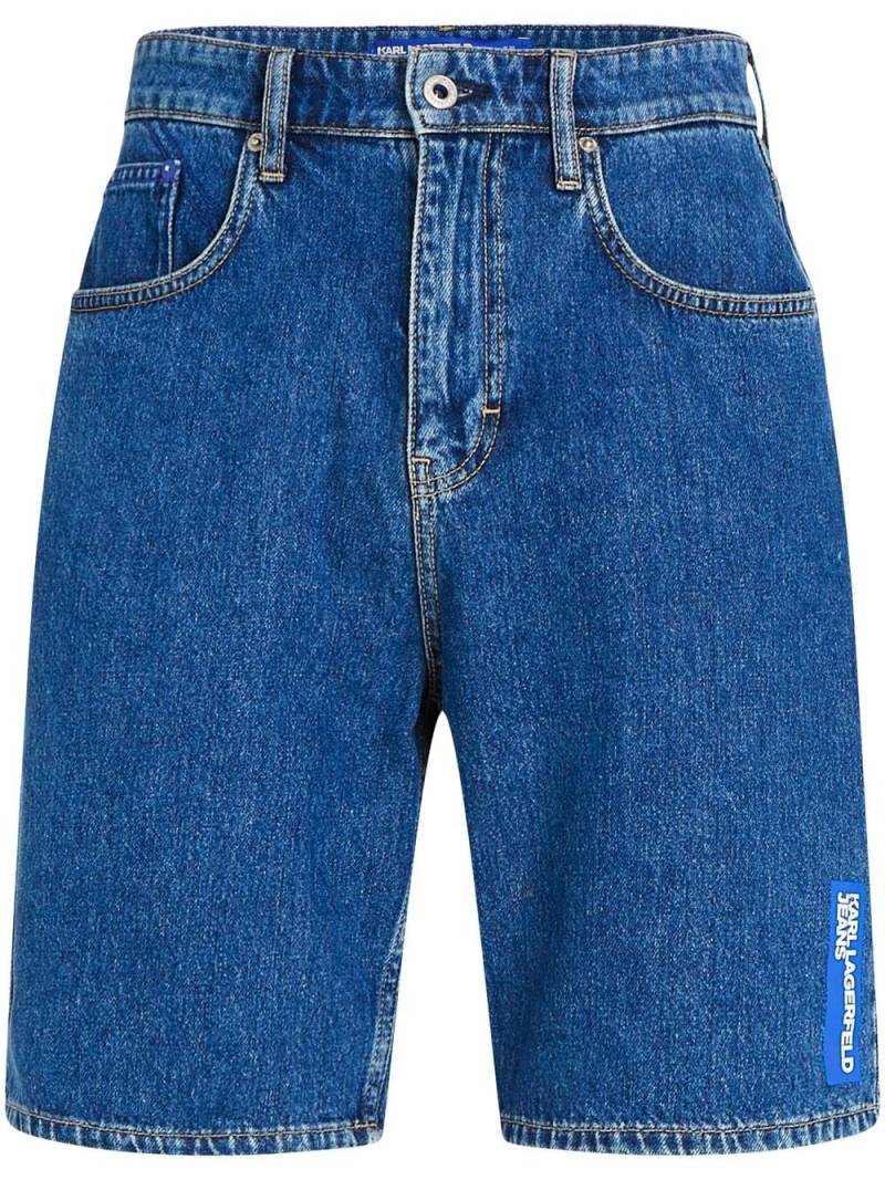 Karl Lagerfeld Jeans straight-leg denim shorts - Blue von Karl Lagerfeld Jeans