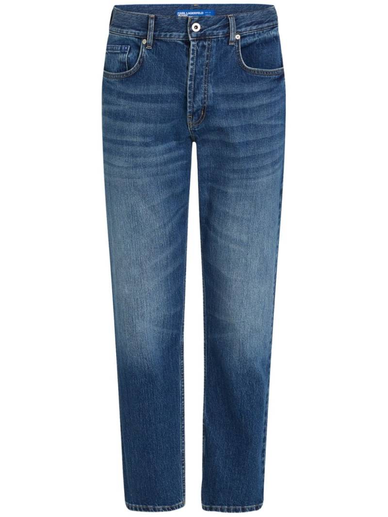 Karl Lagerfeld Jeans whiskering-effect tapered-leg jeans - Blue von Karl Lagerfeld Jeans