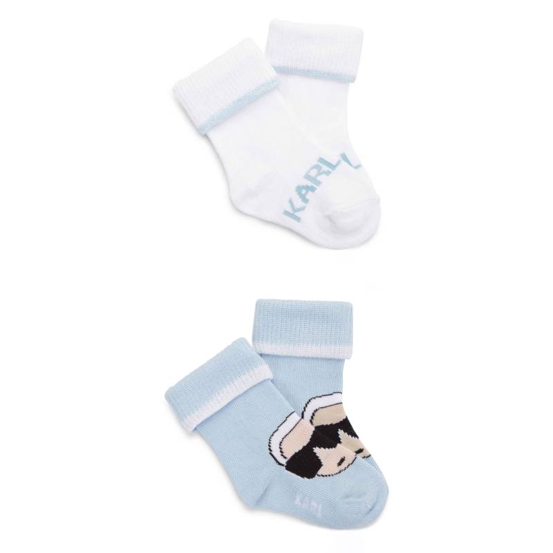 2er-Set hohe Kindersocken Karl Lagerfeld Kids Z90047 Blau von Karl Lagerfeld Kids