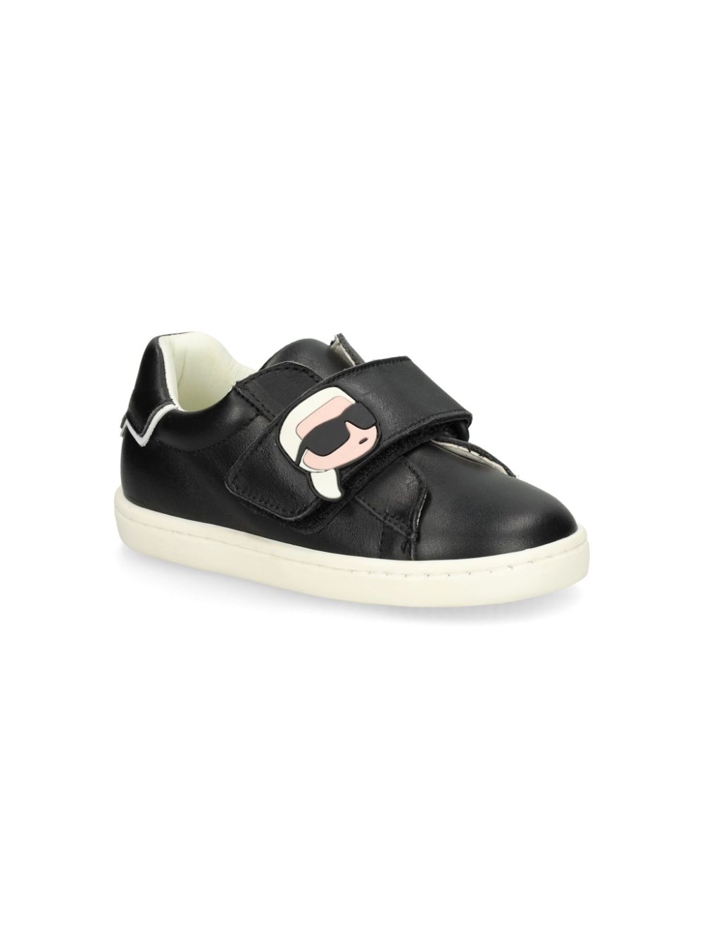 Karl Lagerfeld Kids 3D-motif leather sneakers - Black von Karl Lagerfeld Kids