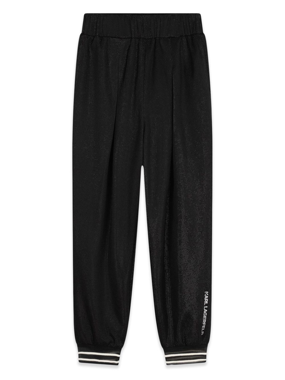 Karl Lagerfeld Kids Ceremony logo-print trousers - Black von Karl Lagerfeld Kids