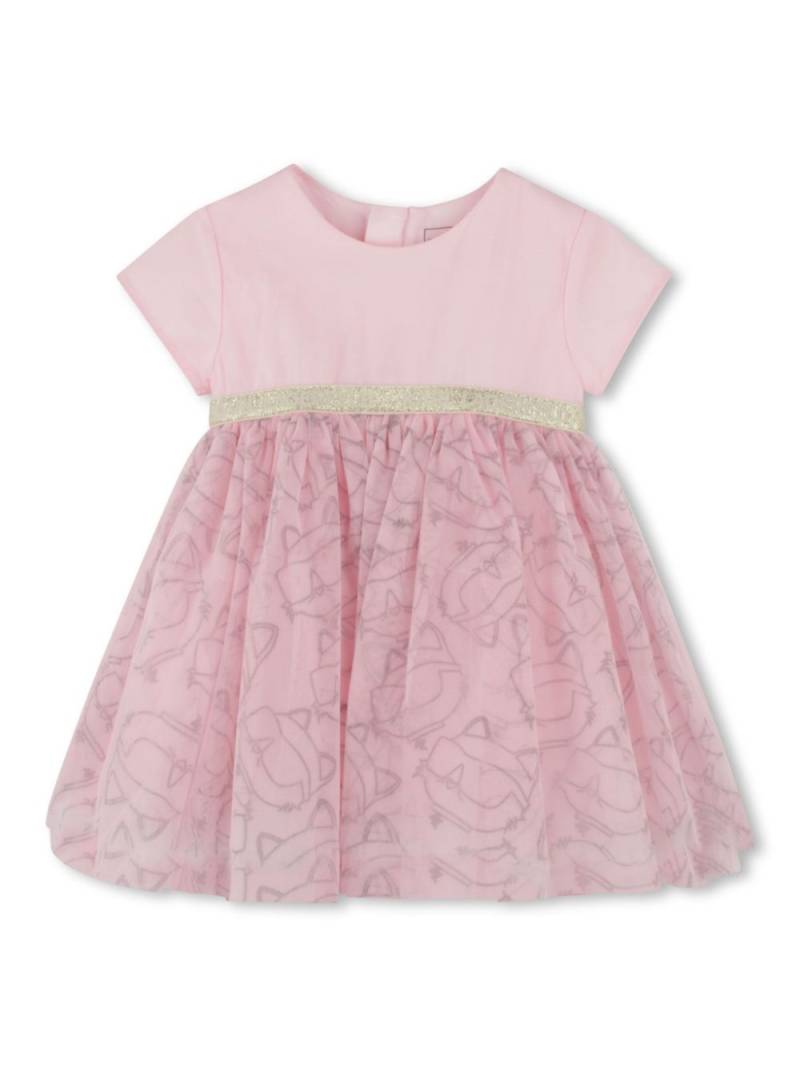 Karl Lagerfeld Kids Choupette-print dress - Pink von Karl Lagerfeld Kids