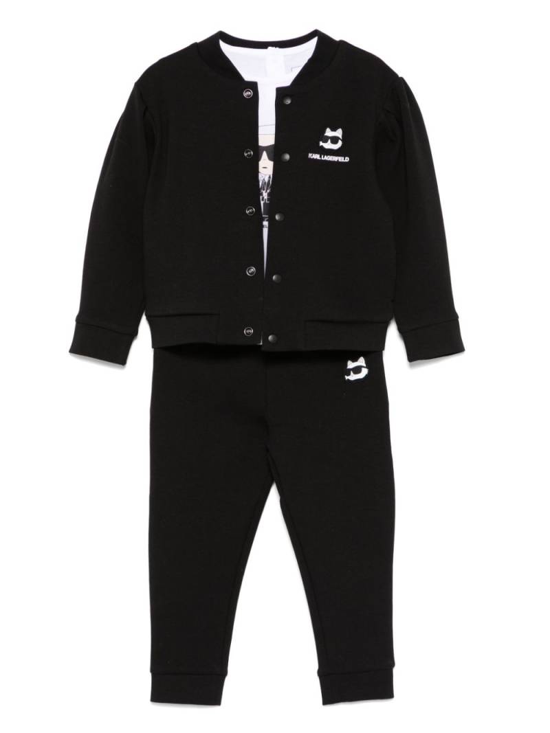 Karl Lagerfeld Kids Ikon Choupette tracksuit - Black von Karl Lagerfeld Kids