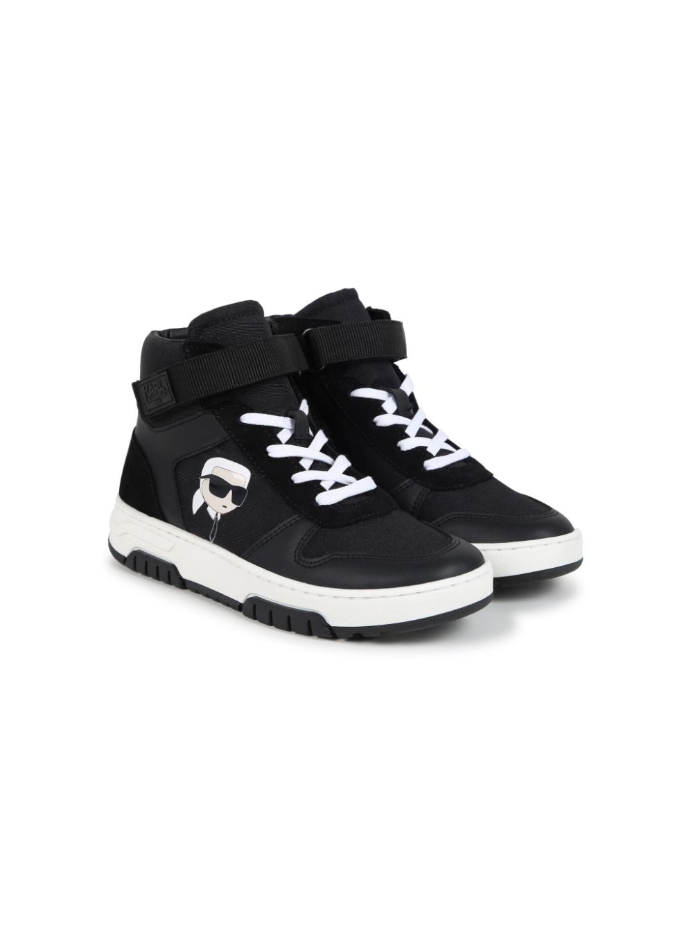 Karl Lagerfeld Kids Ikonik Karl lace-up sneakers - Black von Karl Lagerfeld Kids