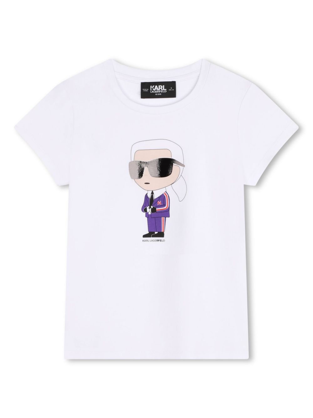 Karl Lagerfeld Kids Ikonik Karl-print crew-neck T-shirt - White von Karl Lagerfeld Kids