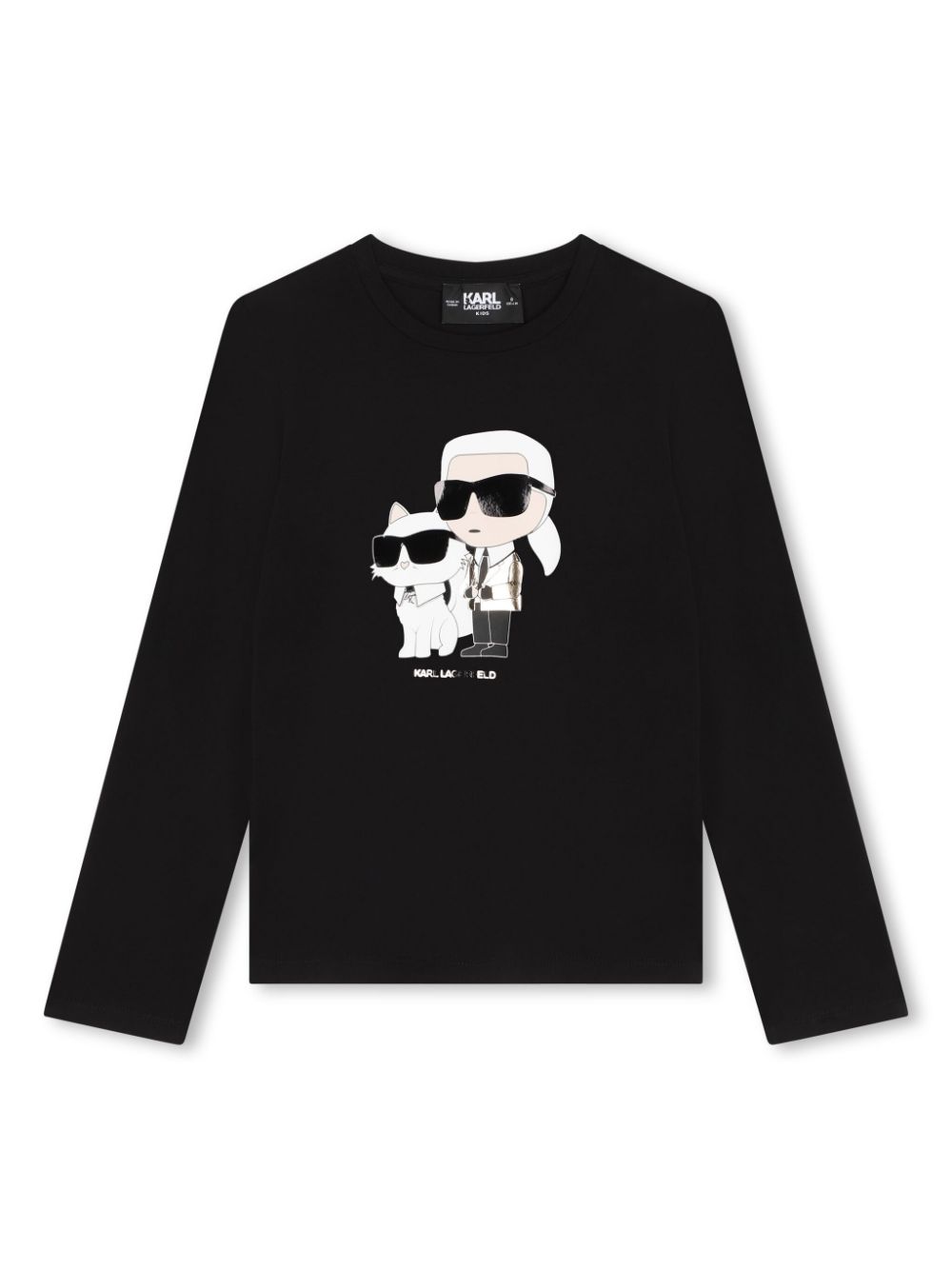 Karl Lagerfeld Kids Ikonik Karl-print long-sleeved T-shirt - Black von Karl Lagerfeld Kids