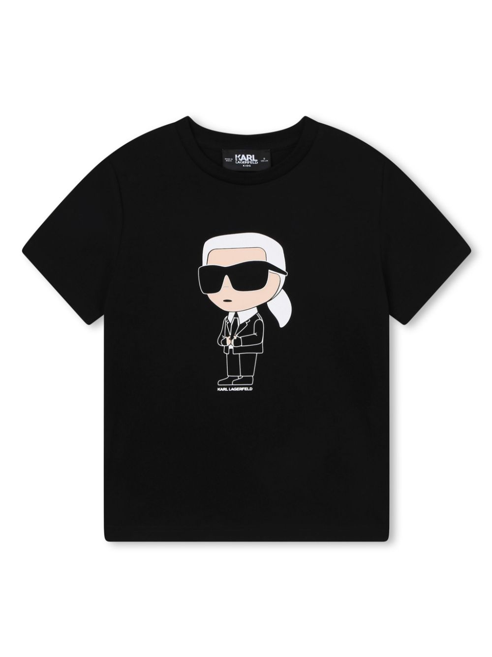 Karl Lagerfeld Kids Ikon organic cotton T-shirt - Black von Karl Lagerfeld Kids