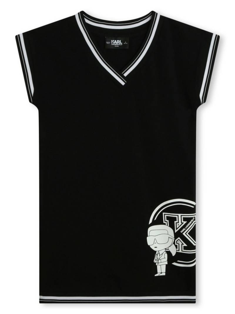 Karl Lagerfeld Kids K/IKONIK stripe-detail dress - Black von Karl Lagerfeld Kids