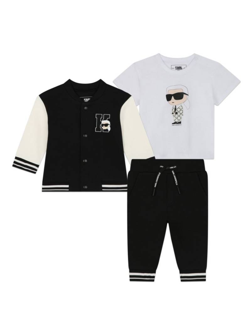 Karl Lagerfeld Kids K/IKONIK tracksuit (set of three) - Black von Karl Lagerfeld Kids