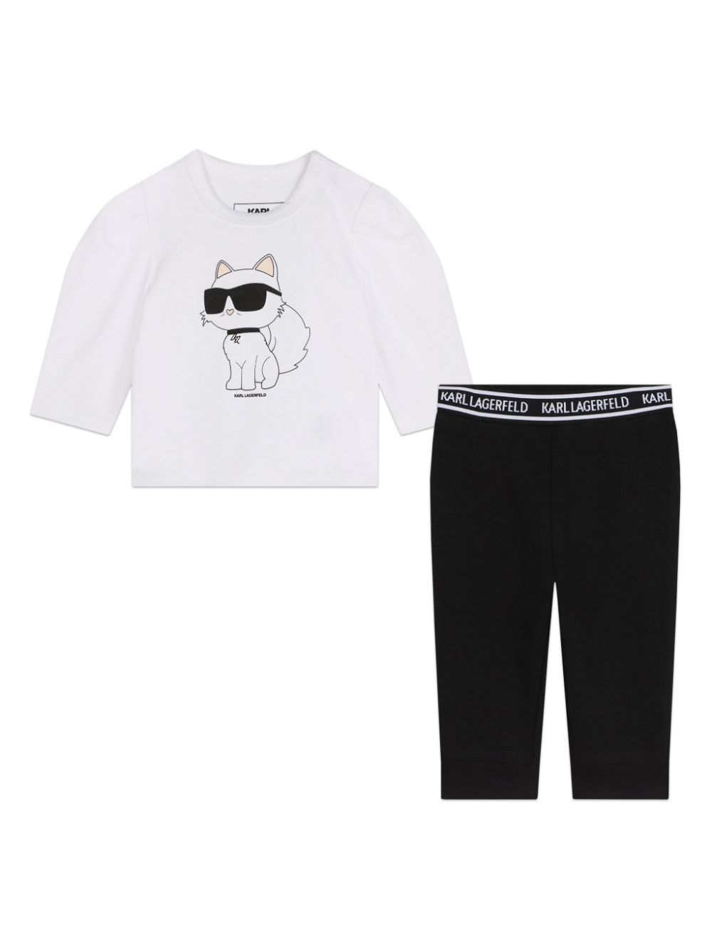 Karl Lagerfeld Kids cotton t-shirt and leggings set - White von Karl Lagerfeld Kids