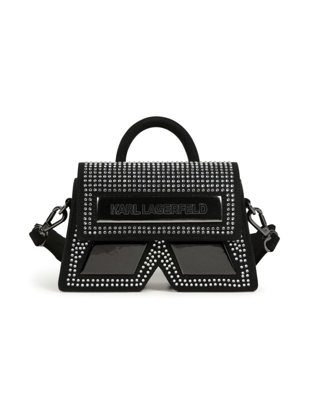 Karl Lagerfeld Kids crystal-embellished crossbody bag - Black von Karl Lagerfeld Kids