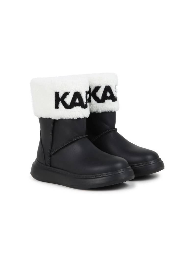 Karl Lagerfeld Kids faux-fur leather ankle boots - Black von Karl Lagerfeld Kids