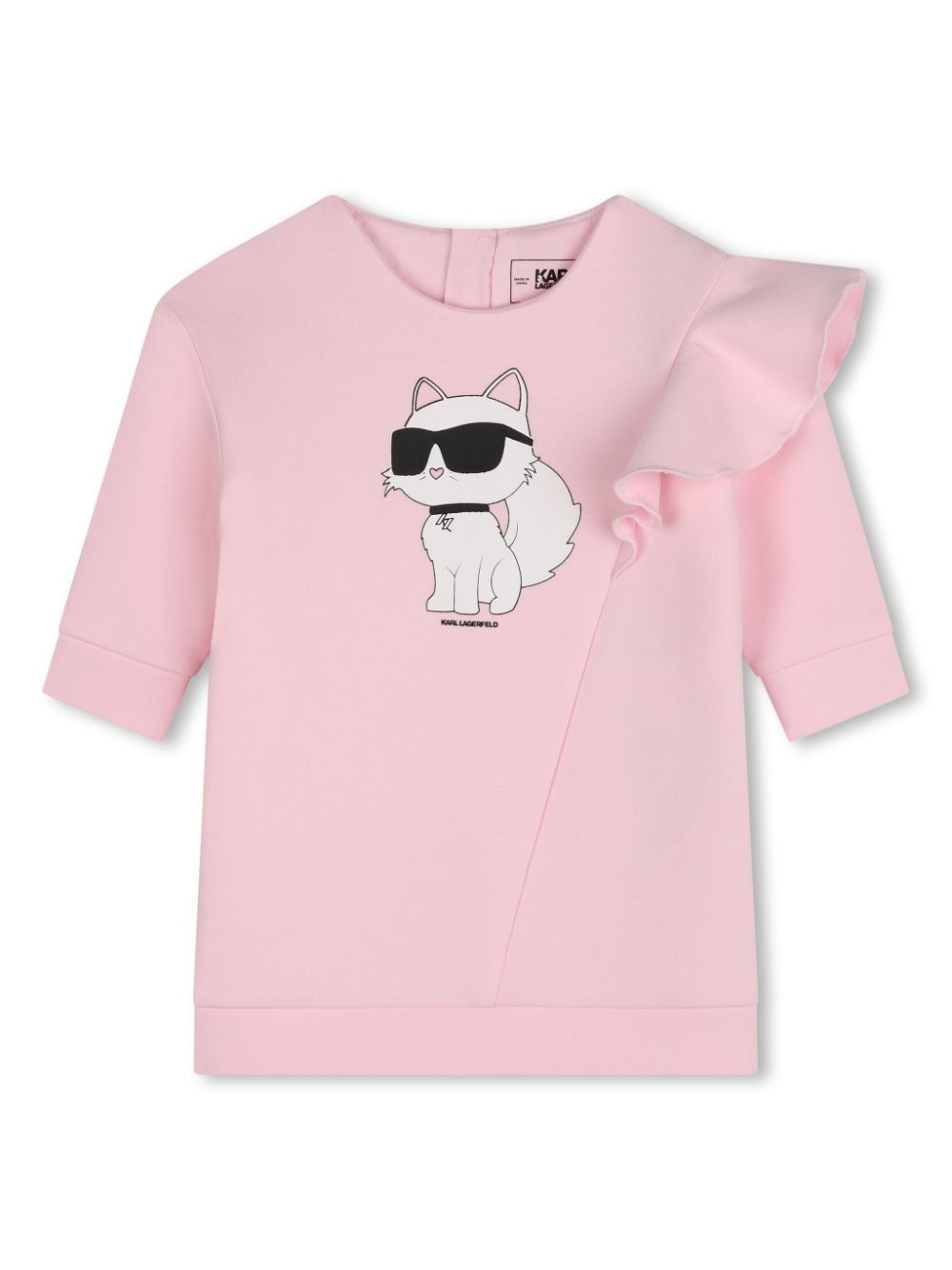 Karl Lagerfeld Kids graphic-print asymmetric dress - Pink von Karl Lagerfeld Kids