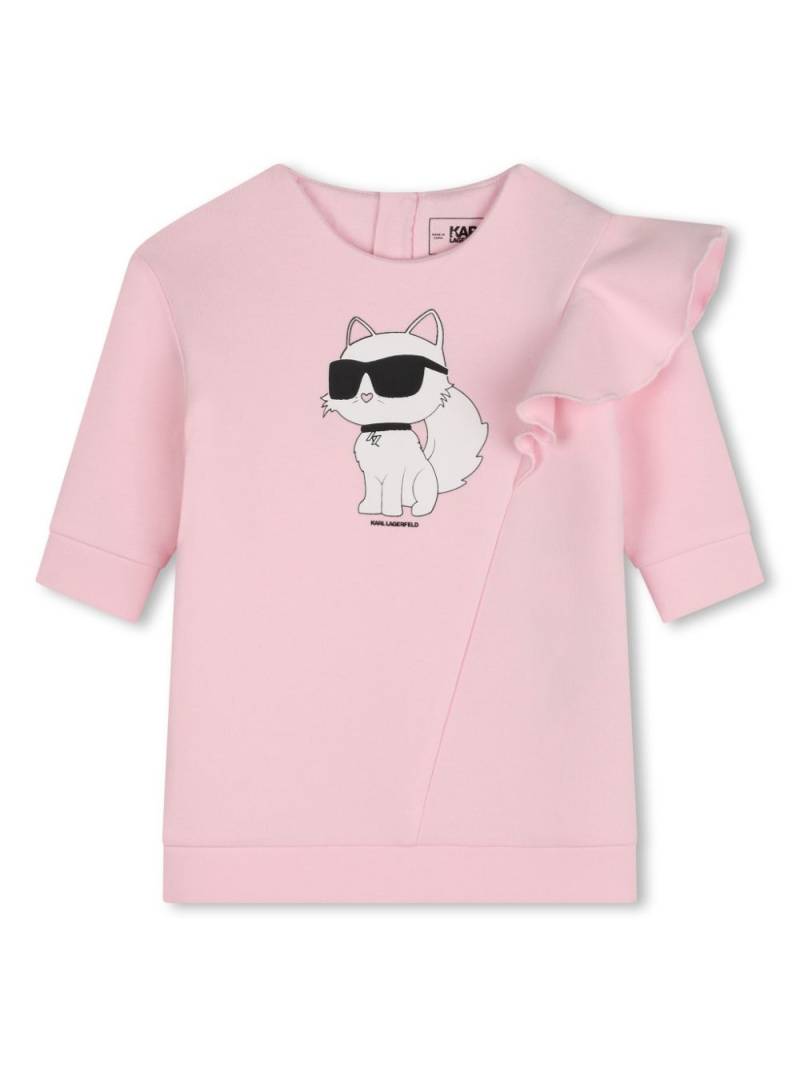 Karl Lagerfeld Kids graphic-print asymmetric dress - Pink von Karl Lagerfeld Kids