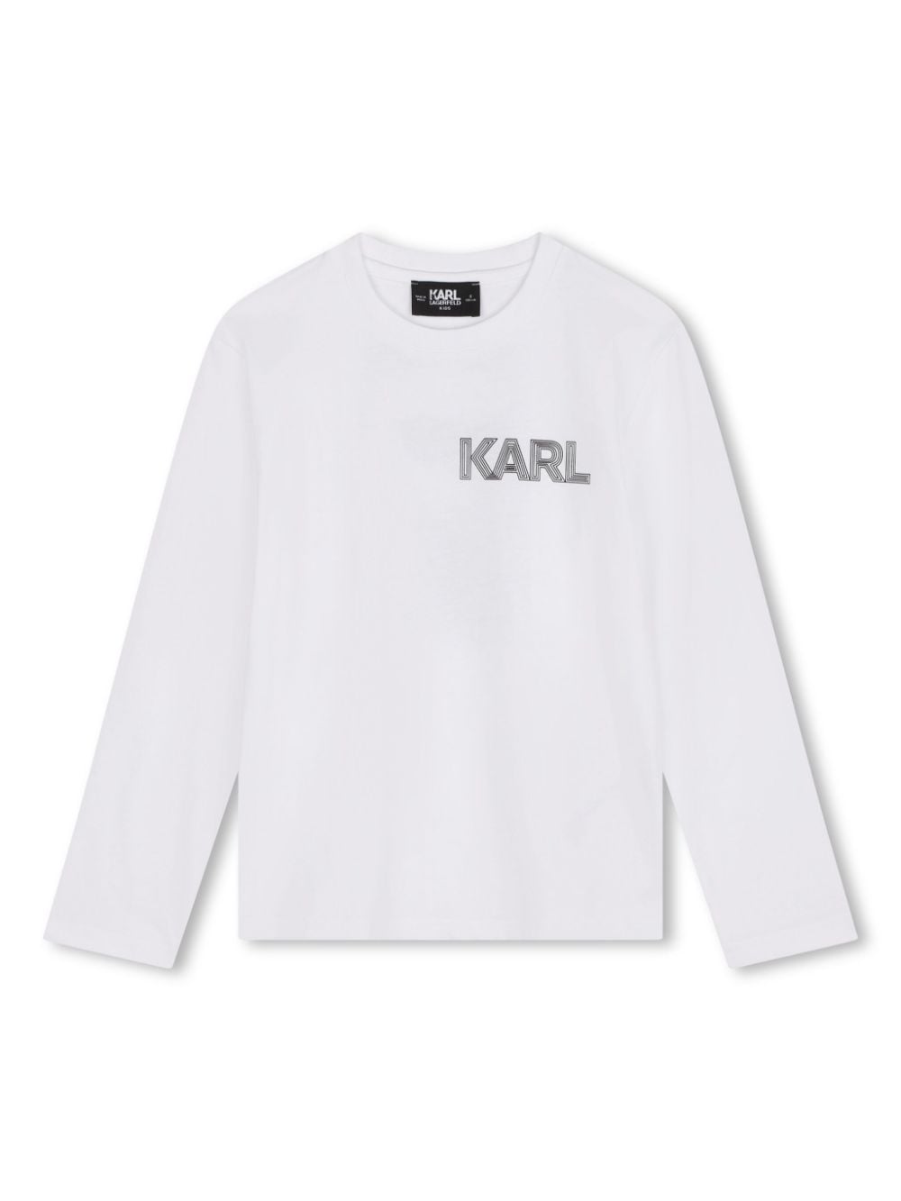 Karl Lagerfeld Kids graphic-print cotton long-sleeve T-shirt - White von Karl Lagerfeld Kids