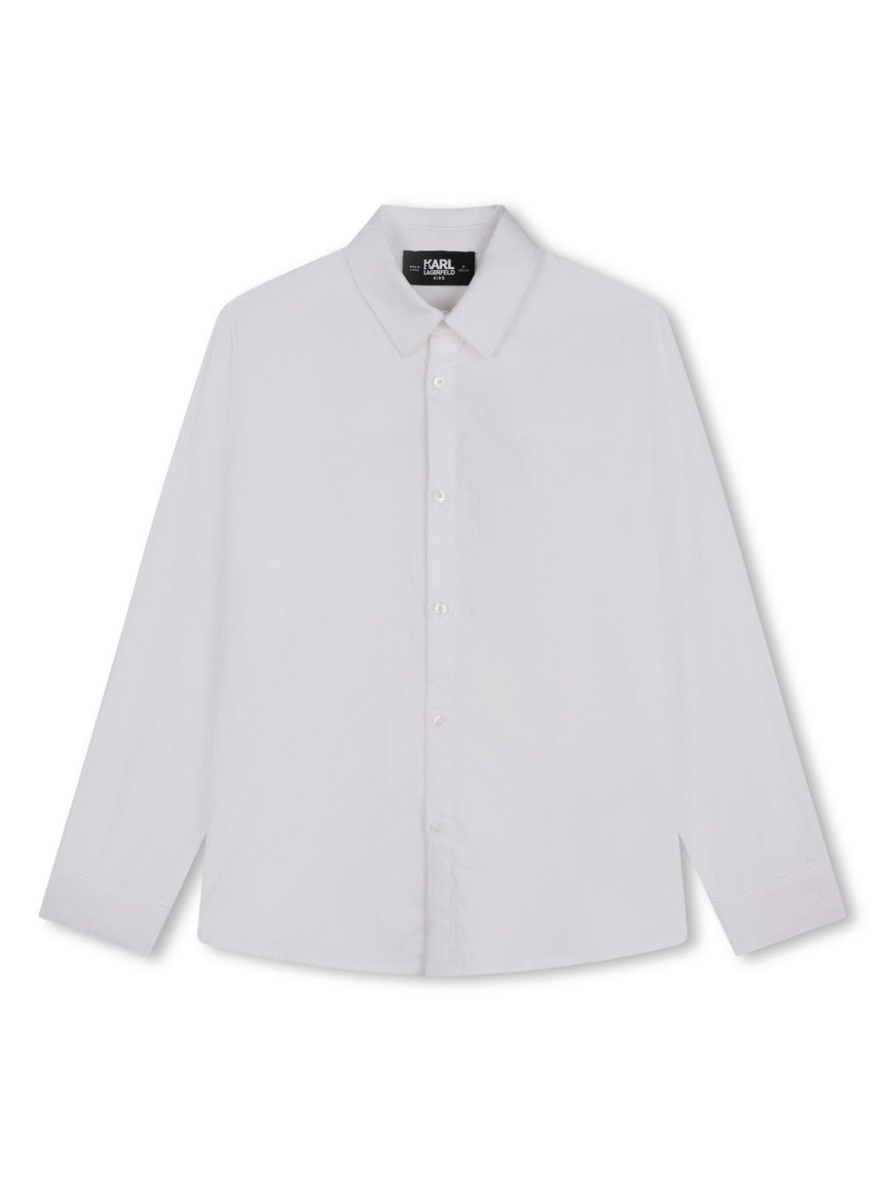 Karl Lagerfeld Kids jacquard cotton poplin shirt - White von Karl Lagerfeld Kids