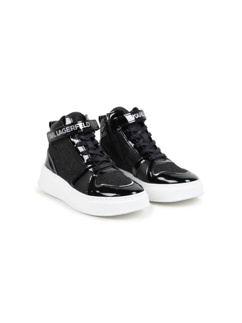 Karl Lagerfeld Kids leather ankle boots - Black von Karl Lagerfeld Kids