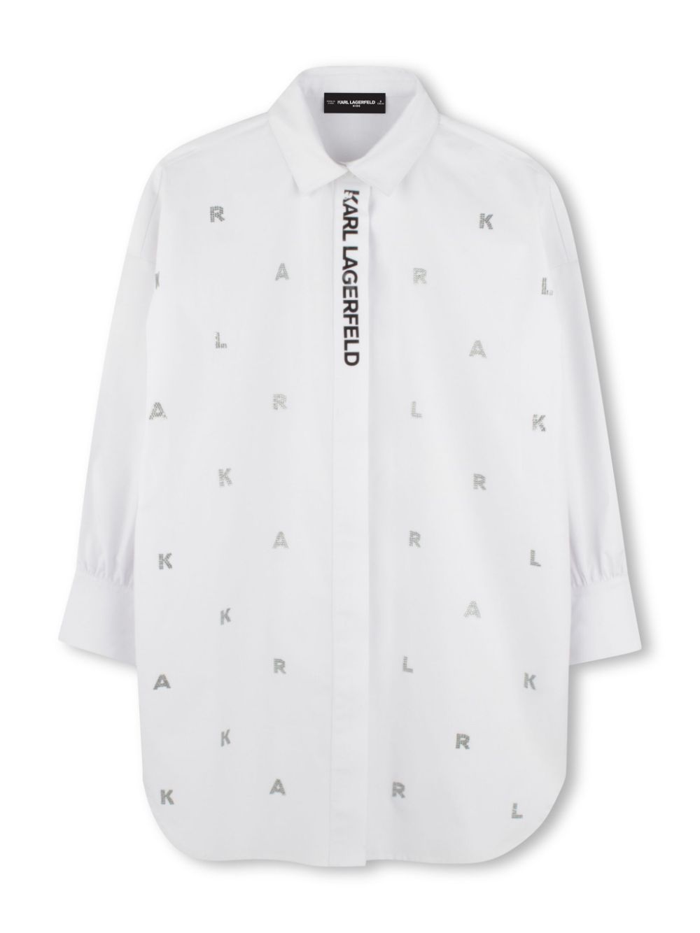 Karl Lagerfeld Kids logo-appliqué dress - White von Karl Lagerfeld Kids