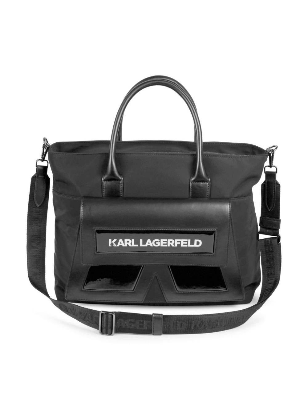 Karl Lagerfeld Kids logo changing bag - Black von Karl Lagerfeld Kids