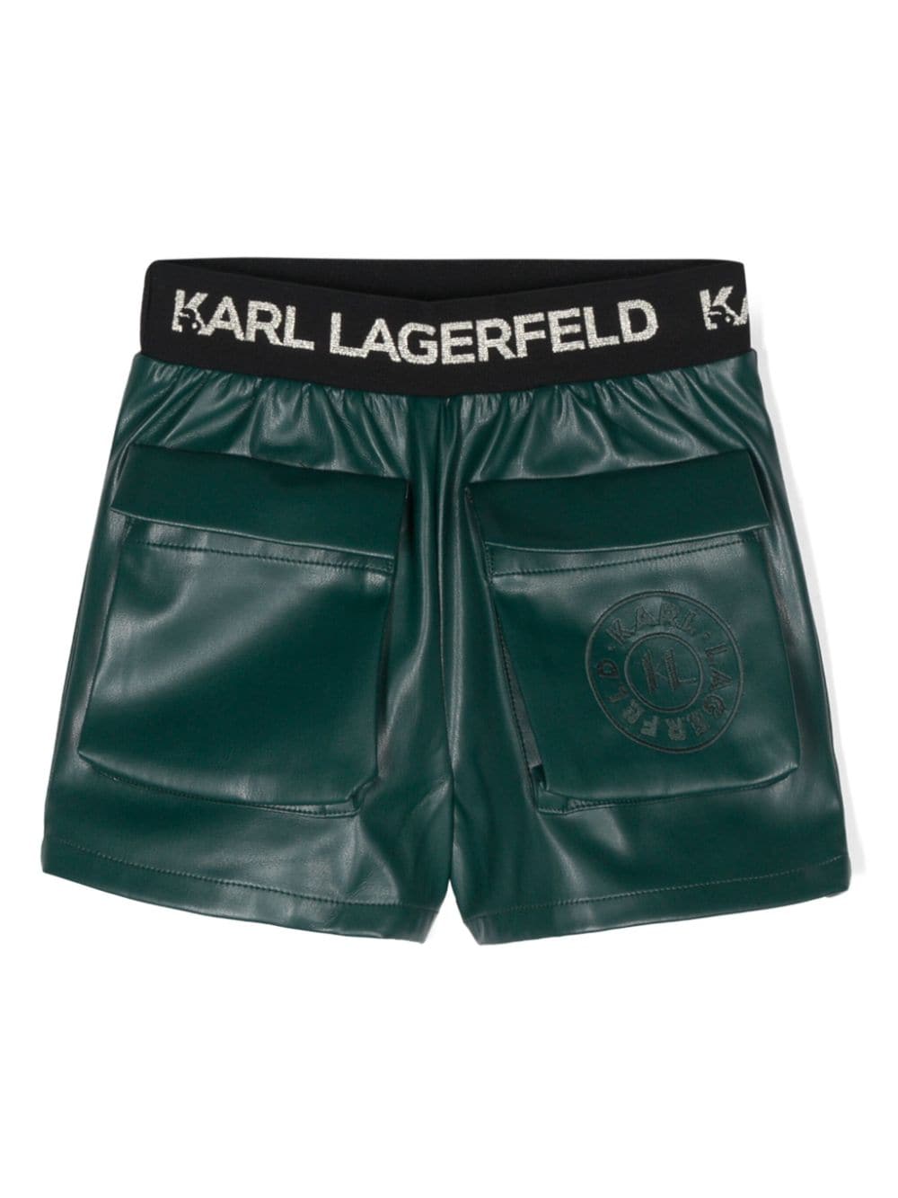 Karl Lagerfeld Kids logo-embellished shorts - Green von Karl Lagerfeld Kids