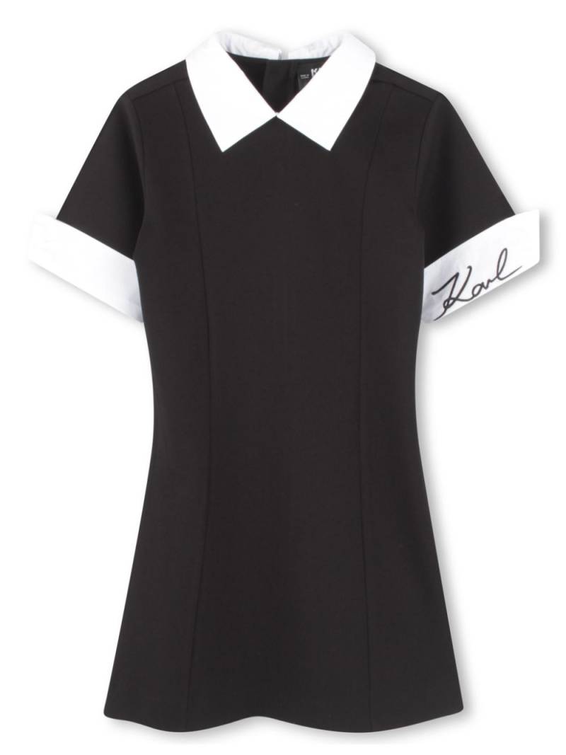 Karl Lagerfeld Kids logo-embroidered dress - Black von Karl Lagerfeld Kids