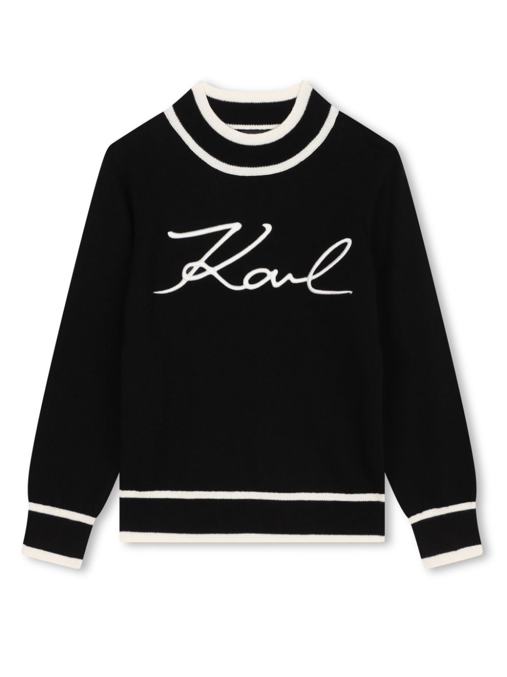 Karl Lagerfeld Kids Signature high-neck jumper - Black von Karl Lagerfeld Kids