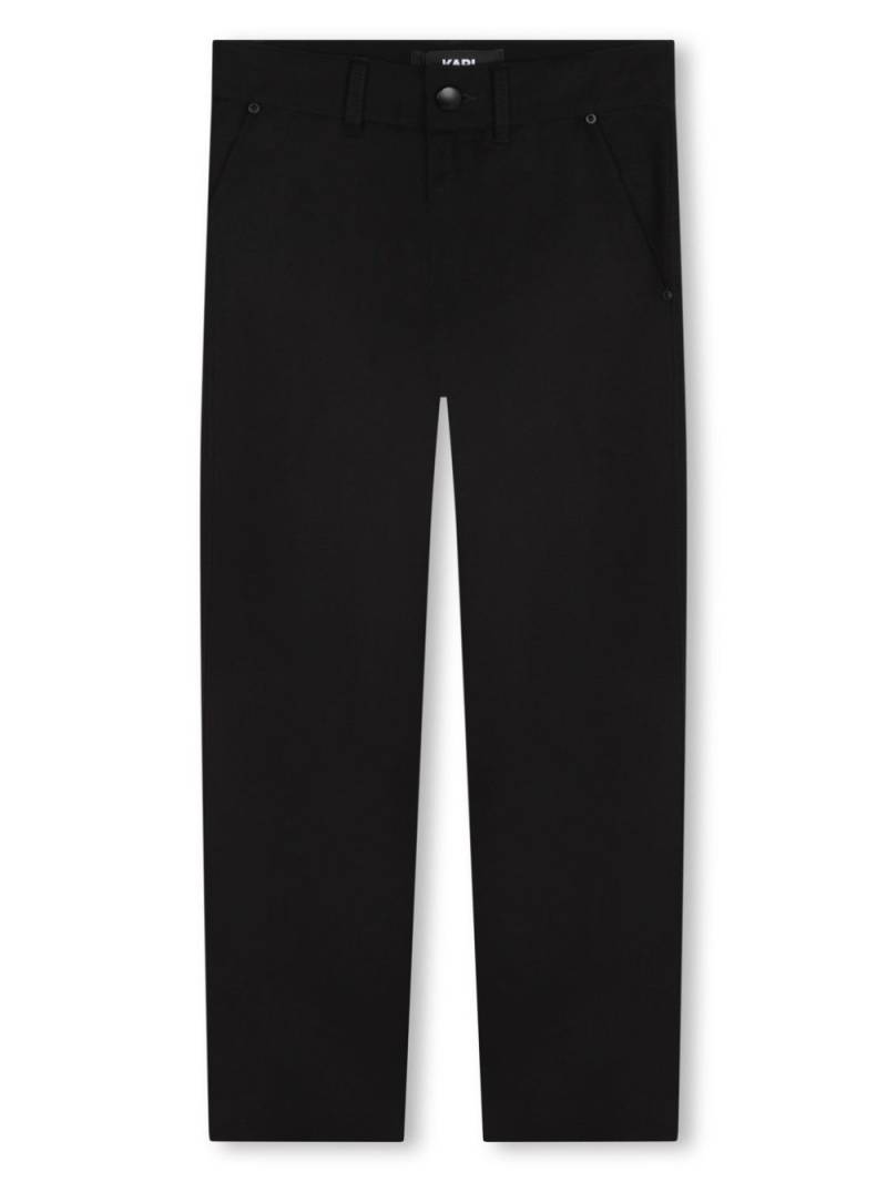 Karl Lagerfeld Kids logo patch trousers - Black von Karl Lagerfeld Kids