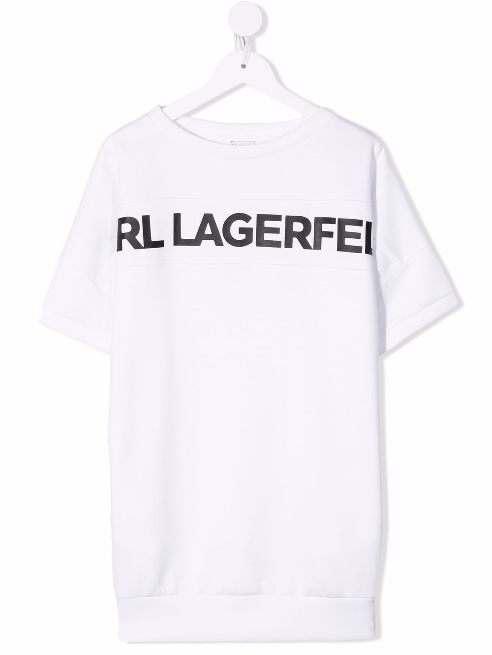 Karl Lagerfeld Kids logo-print T-shirt dress - White von Karl Lagerfeld Kids