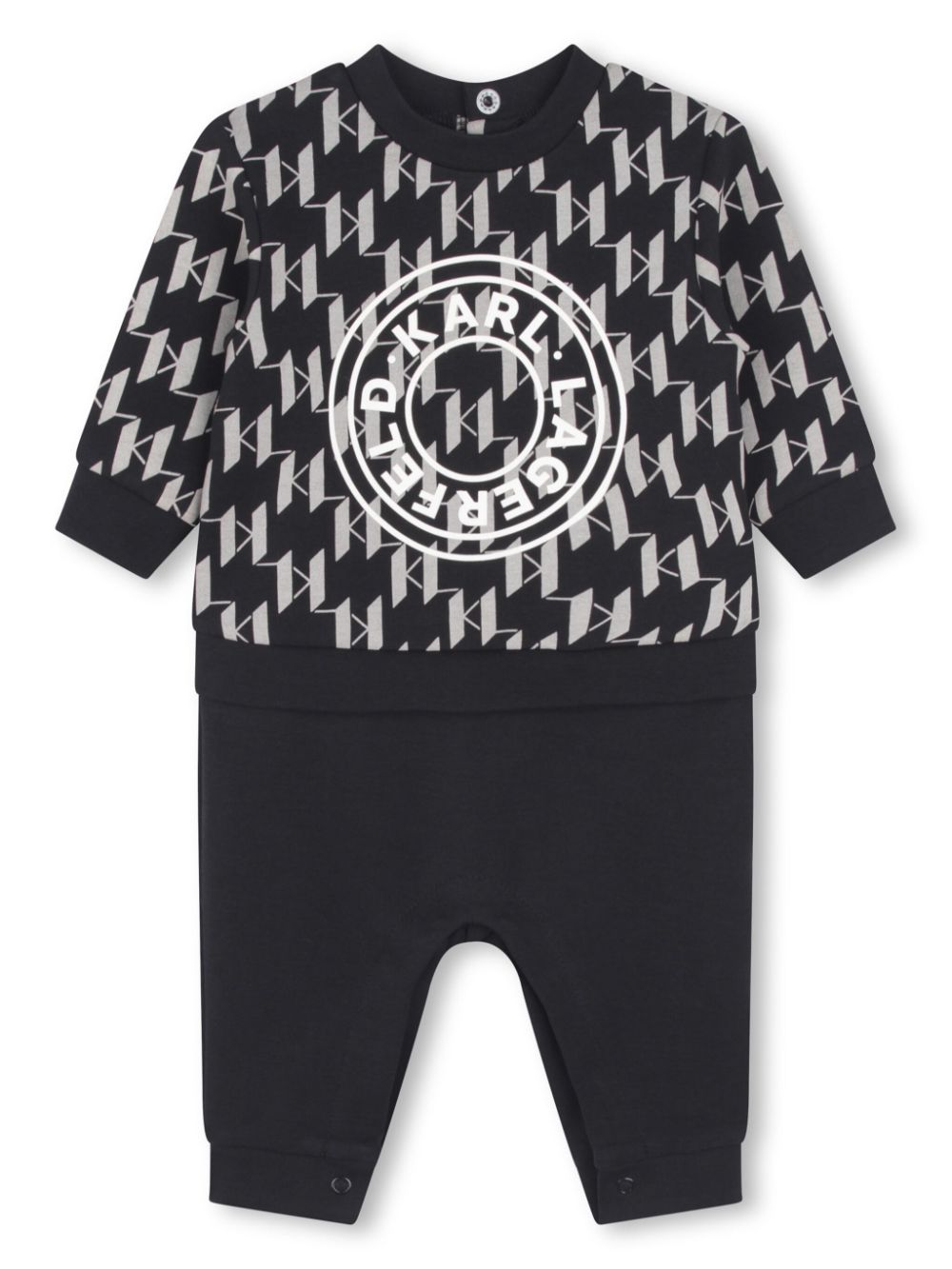 Karl Lagerfeld Kids logo-print babygrow - Black von Karl Lagerfeld Kids