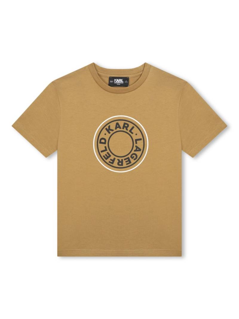 Karl Lagerfeld Kids logo-print cotton T-shirt - Brown von Karl Lagerfeld Kids