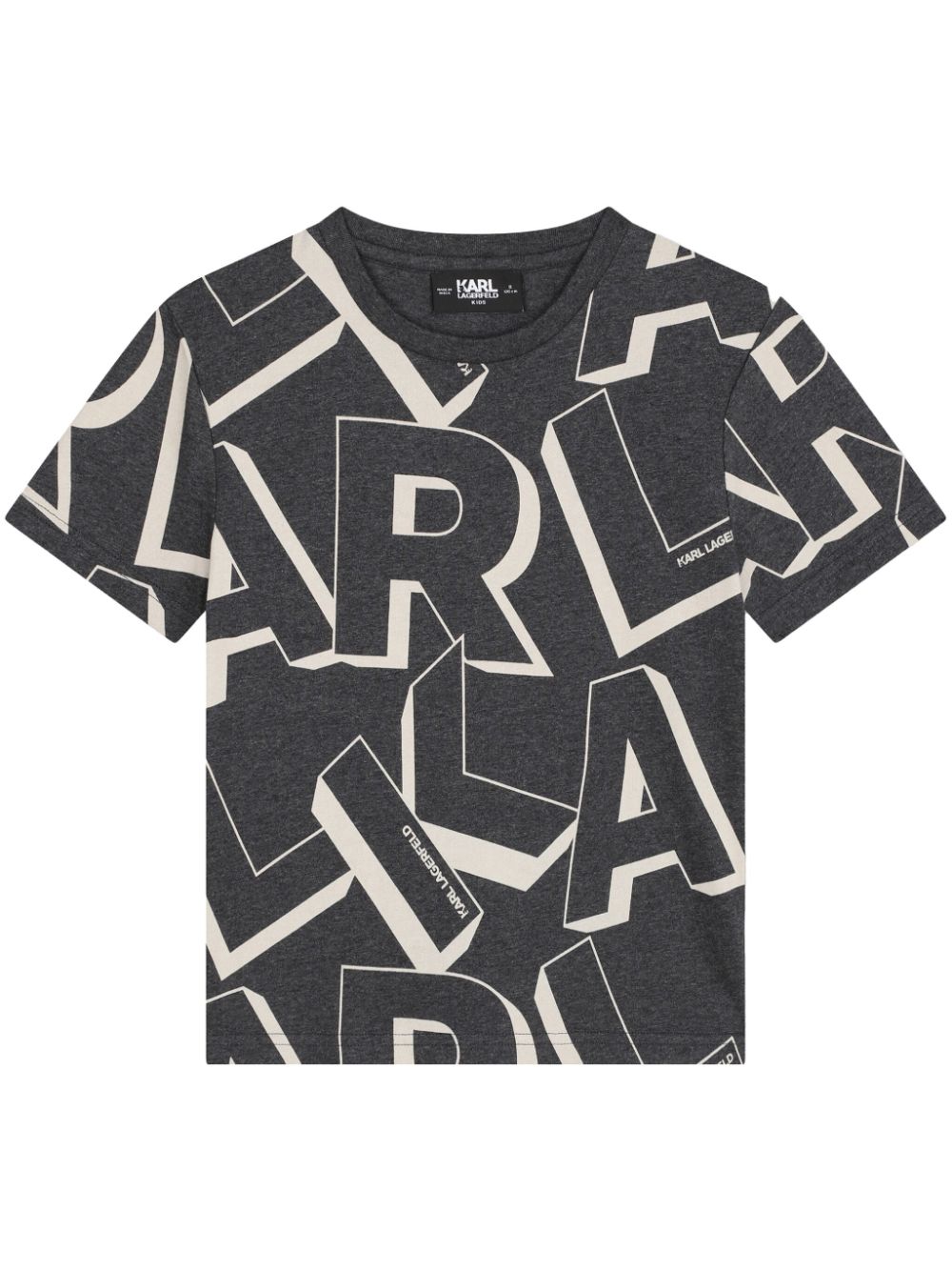 Karl Lagerfeld Kids logo-print cotton T-shirt - Grey von Karl Lagerfeld Kids