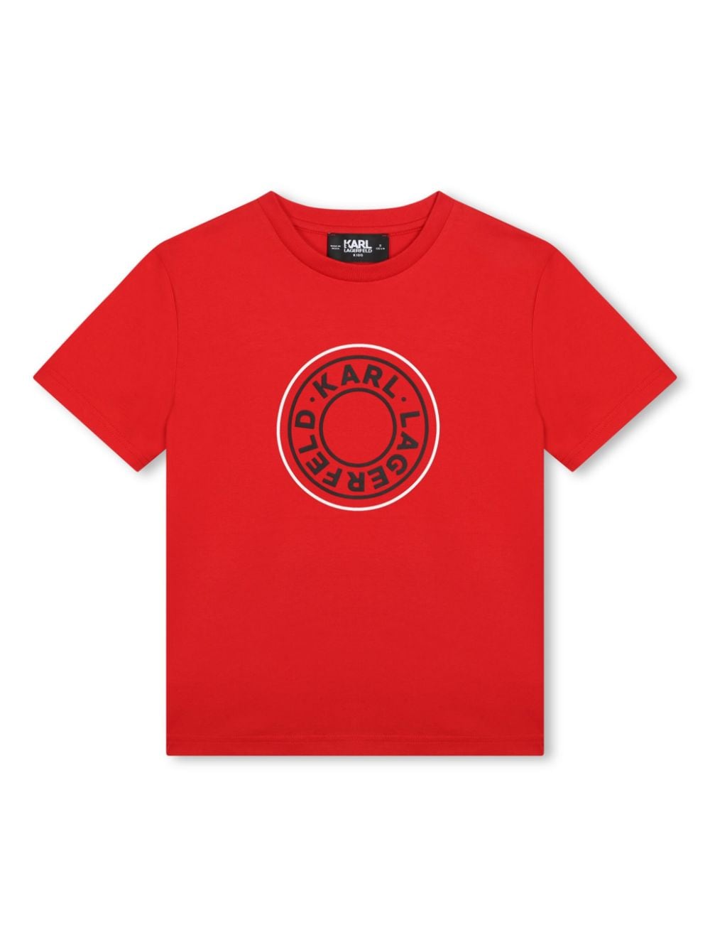 Karl Lagerfeld Kids logo-print cotton T-shirt - Red von Karl Lagerfeld Kids