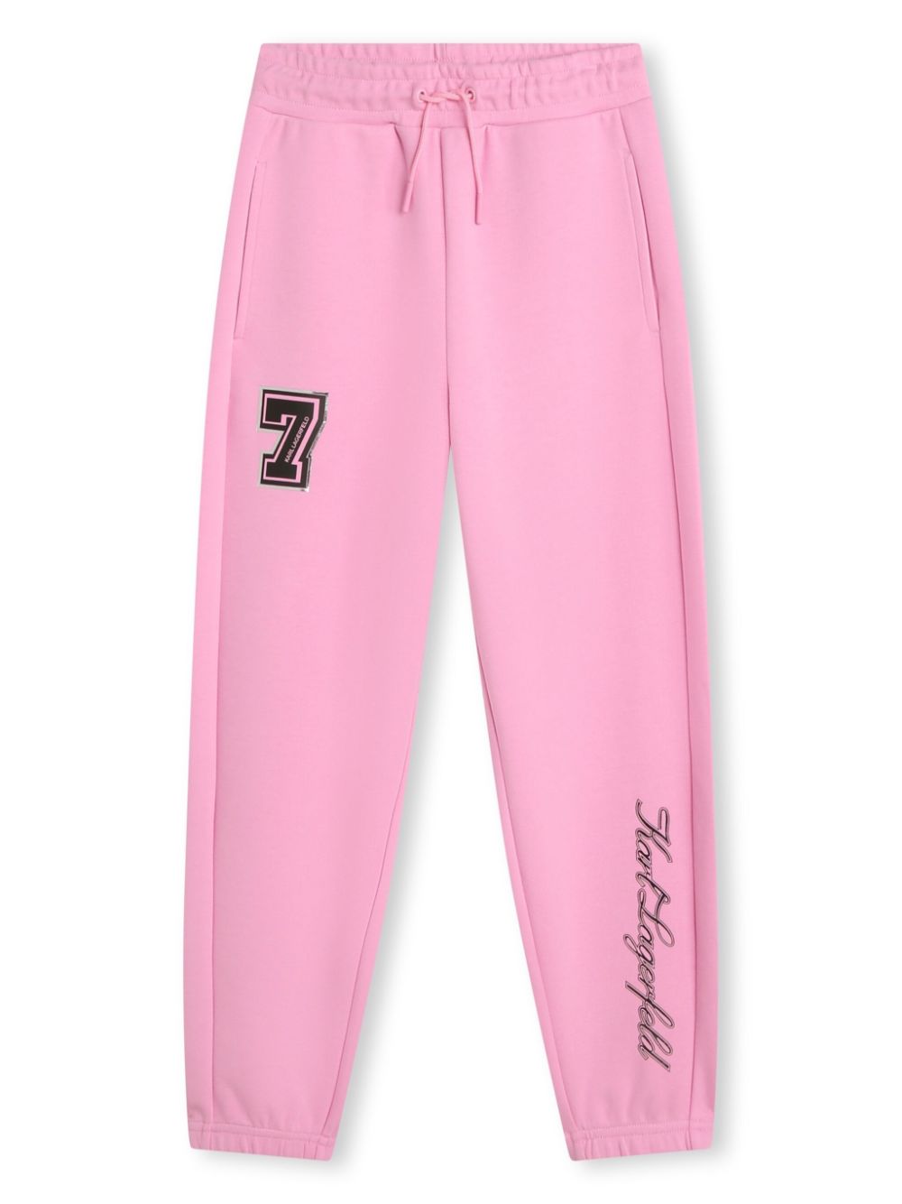 Karl Lagerfeld Kids logo-print cotton track pants - Pink von Karl Lagerfeld Kids