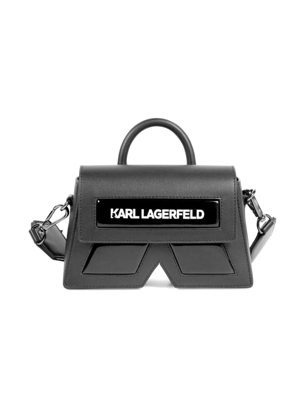 Karl Lagerfeld Kids logo print handle bag - Black von Karl Lagerfeld Kids