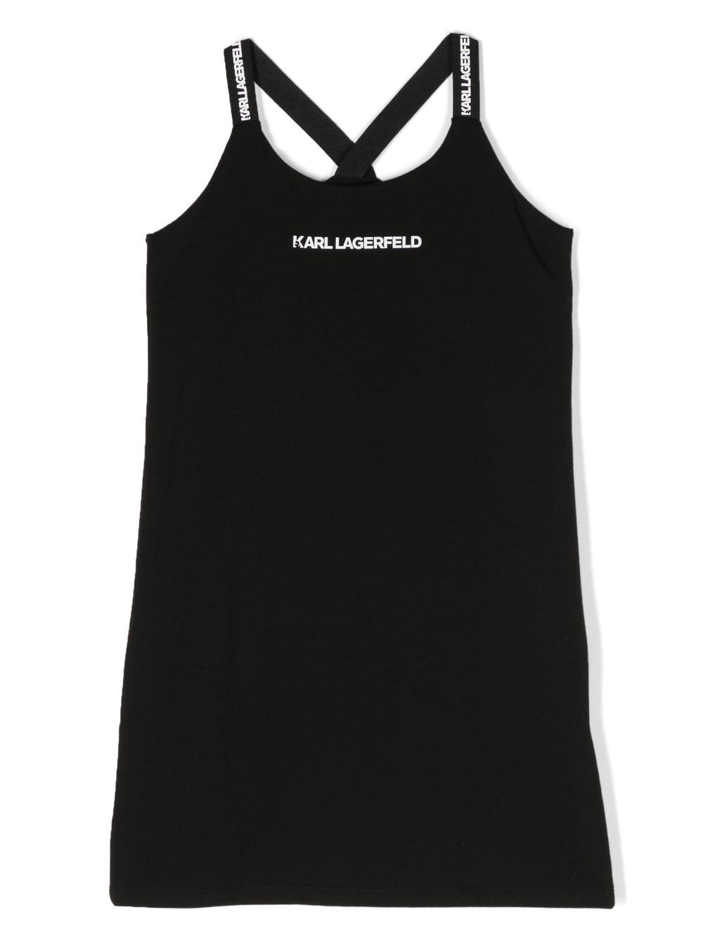 Karl Lagerfeld Kids logo-print jersey dress - Black von Karl Lagerfeld Kids