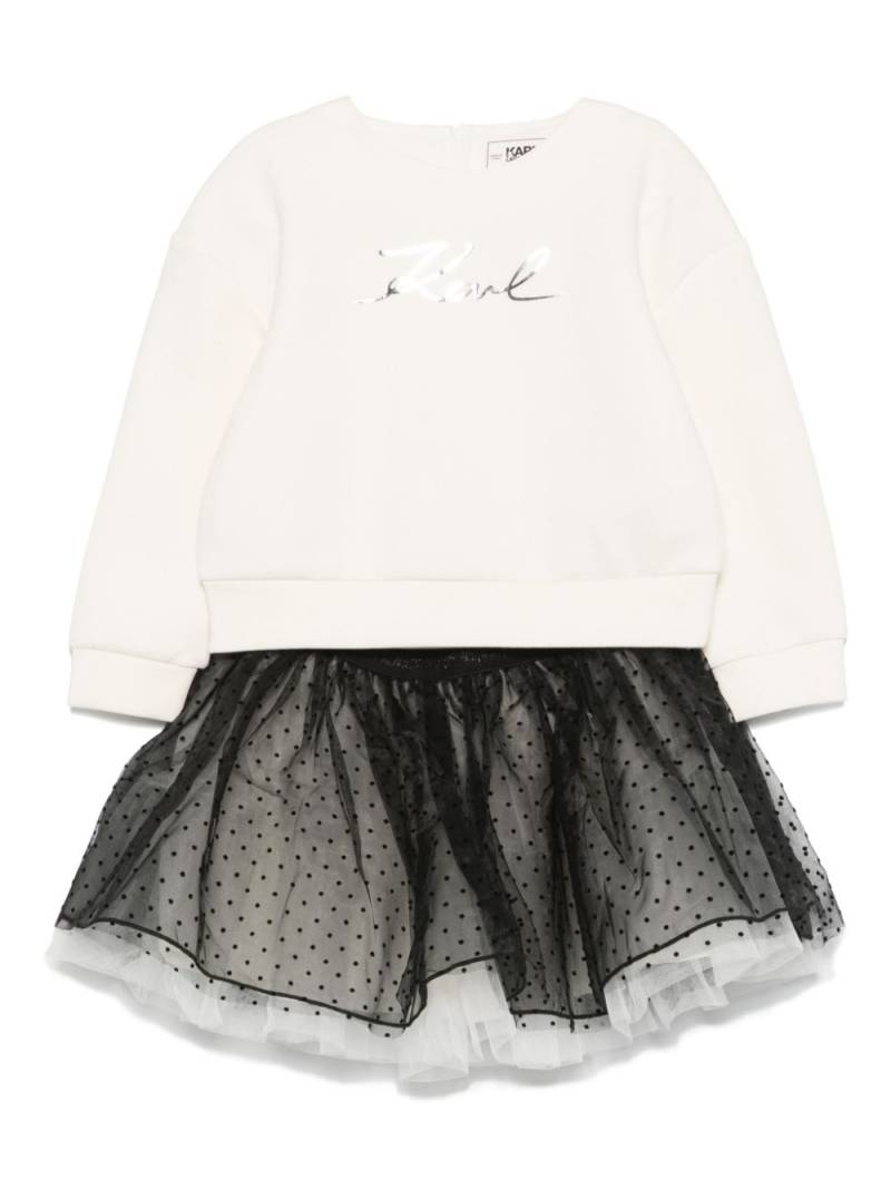 Karl Lagerfeld Kids logo-print skirt set - White von Karl Lagerfeld Kids