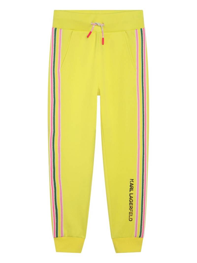 Karl Lagerfeld Kids logo-print track pants - Yellow von Karl Lagerfeld Kids