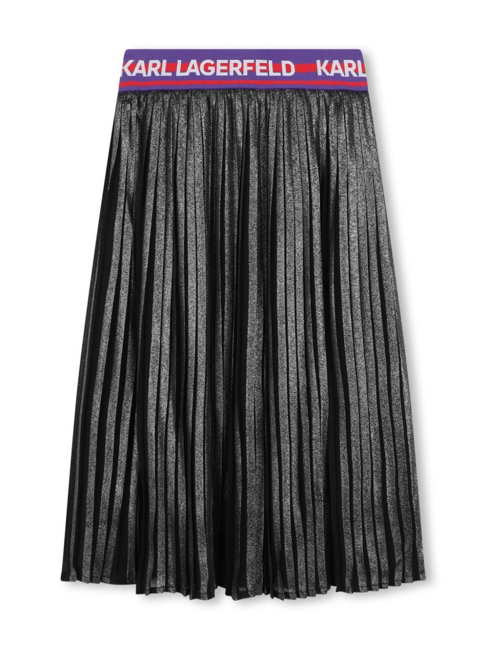 Karl Lagerfeld Kids metallic-effect pleated skirt - Grey von Karl Lagerfeld Kids