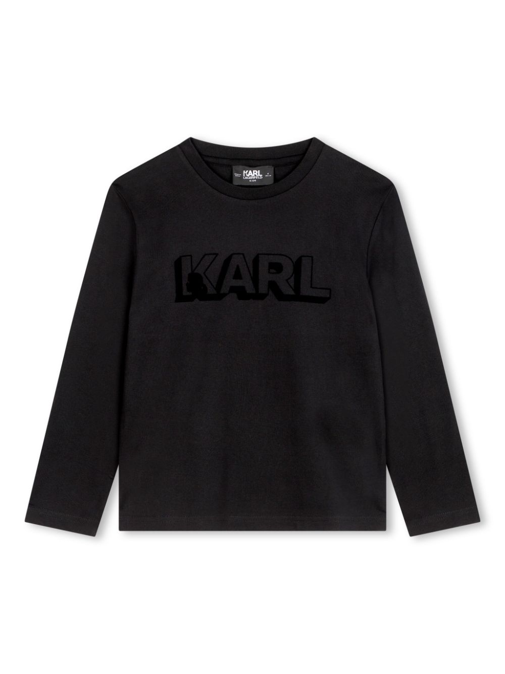 Karl Lagerfeld Kids long-sleeve organic cotton T-shirt - Black von Karl Lagerfeld Kids