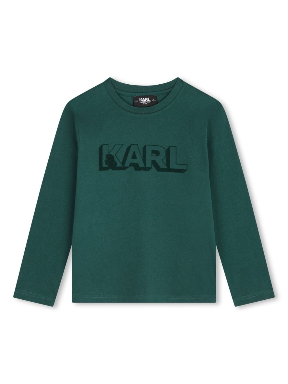 Karl Lagerfeld Kids long-sleeve organic cotton T-shirt - Green von Karl Lagerfeld Kids